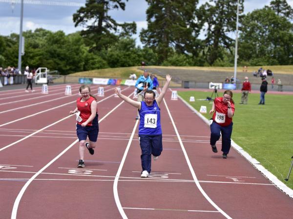 Athletes run races with pure joy