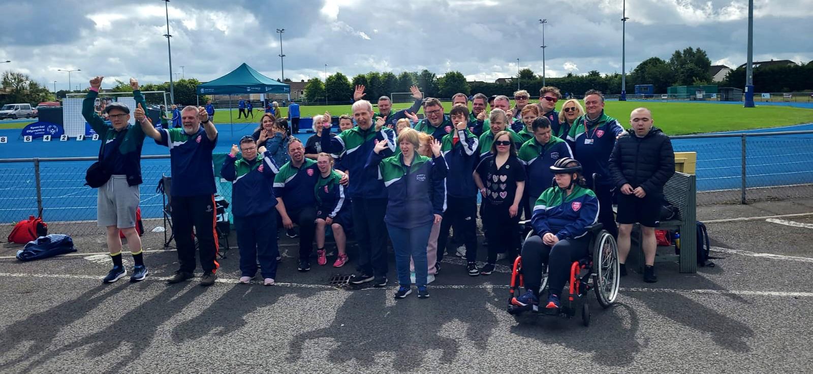 Members of Dundalk Special Olympics Club celebrate winning the Gala prize.